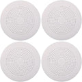 4-Pack Drain Hair Catcher Durable Silicone Hair Stopper Shower Drain Covers Easy to Install and Clean Suit for Bathroom Bathtub and Kitchen (New White 4Pack)