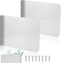 Therwen 2 Pcs Stainless Steel Side Splash Guard for Kitchen Sink 17 x 12 Inch Wall Mount Guard with Screws Commercial Restaurant Bar Hand Wash Sink and Compartment Prep Splash Protector Supply