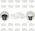 Wrought Iron Patio Furniture Feet Caps - Furnigear 1.33" Round Plastic Outdoor Chair Leg Caps, Floor Protectors for Metal Chairs & Tables, Patio Furniture Replacement Rubber Feet (24 Pack, White)