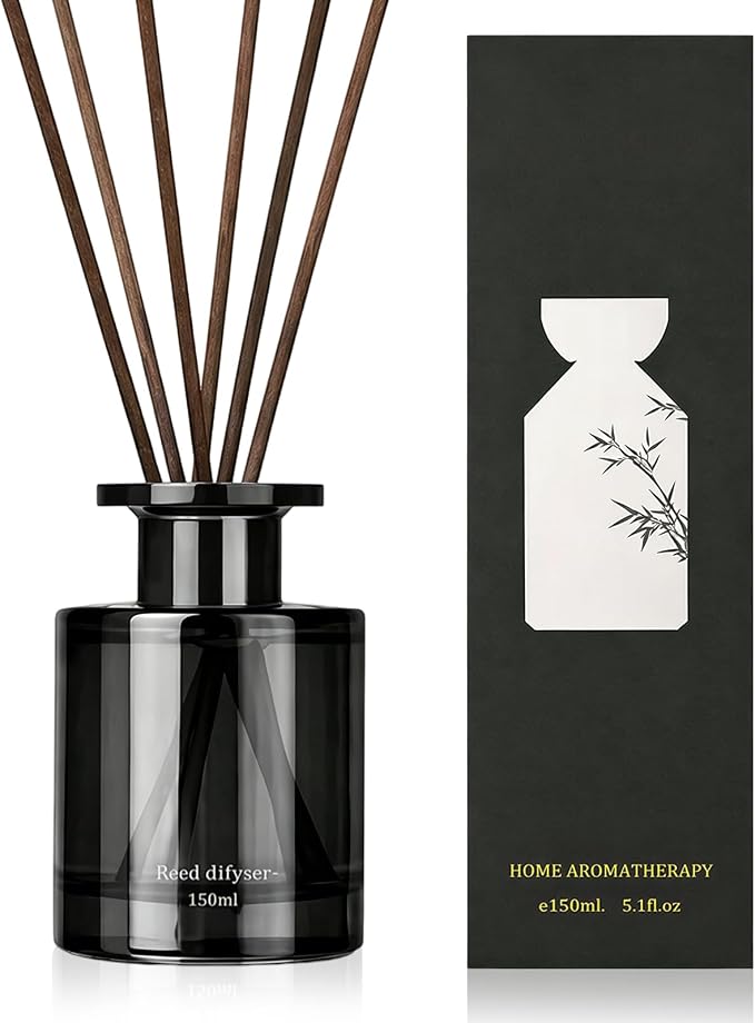 Reed Diffusers for Home 5.1 fl oz (150 ml) for Bathroom,Shelf,Office Decor | Reed Diffuser Sets Bathroom Decor Diffusers Non-Toxic Essential Oil Long Lasting Home Fragrance with Reed Diffuser Sticks