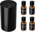 Airversa AN8 Waterless Essential Oil Diffuser Starter Kit, Black | 4 x 10mL Hotel Scent Fragrance Oi, Up to 600 sq ft, Battery Operated, Portable for Home Car Office, AN8Kit-4x10-01