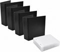 Tarifold CD Storage Bundle, 100 Binder Sleeves and 4 Binders, 2-Ring Holes | Holds CD, cover art and booklet, secure closing flap, 25 sleeves per binder, polypropylene, saves up to 70% storage space