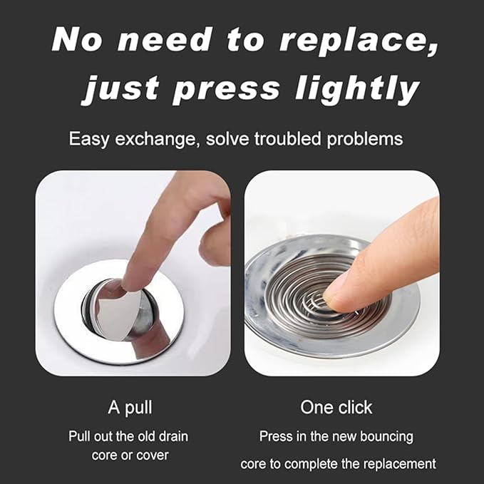 Hair Catcher，Drain Mesh Basket, Bathroom Sink Drain Strainers, for Laundry, Mop Pool, Utility, Slop, RV Sink, Stainless Steel Drain Filter。Fit Hole Size from 1.1" to 1.5"(2Pack)