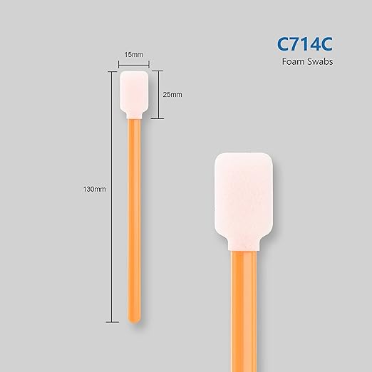 AAwipes Foam Cleaning Swabs (400 pcs, 5.25") - Lint Free Foam Tip Swab Cleanroom Sponge Stick Detailing Lab Swabs for Camera, Inkjet Printer, Optical Lens, Optical Equipment (C714C)