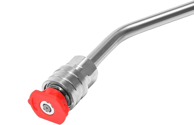 RIDGE WASHER Pressure Washer Extension Wand, 15 Inch, 45 Degree Curved | Attachment Lance for Undercarriage and Gutter Rod, 1/4 Quick Connect