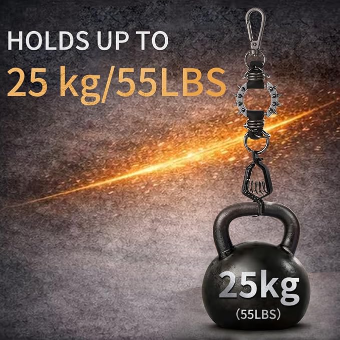 Heavy Duty Glove & Hat Clip with Carabiner, All-Metal Spring Clamp Work Glove Holder for Tool Belt, Harness, Backpack
