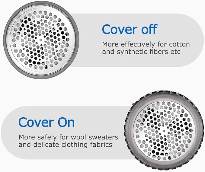 BEAUTURAL Fabric Shaver and Lint Remover, Portable Sweater Defuzzer | Battery Operated, 2 Speeds, 2 Replaceable Stainless Steel Blades, Remove Clothes Fuzz, Lint Balls, Pills, Bobbles