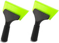 FOSHIO Small Squeegee with 5 Inch Green Rubber Blade Mini Wiper Window Tinting Tools for Mirror Glass Window Cleaner with Non-Slip Handle, 2 Pack