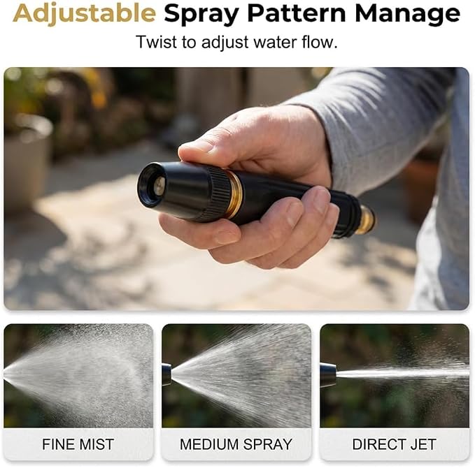 High Pressure Power Washer Nozzle with Connector Set,Direct spray gun,Power Jet Water with Three Spray Modes, This product is only suitable for water pipes with an inner diameter of 4.7 inches or less