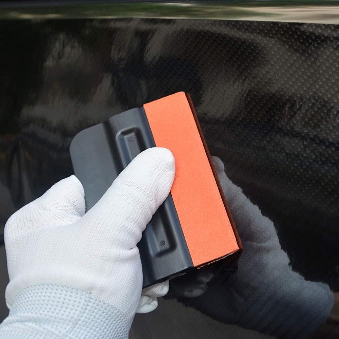 Vinyl Wrap Squeegee 4 Inch Magnet Tint With Micro-Fiber Felt Edge - Car Vinyl Scraper Decal Applicator Tool, Wallpaper Window Film Smoothing Tool, Pack of 3