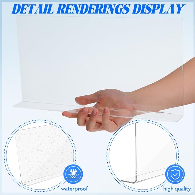PRETYZOOM Kitchen Sink Splash Guard Acrylic Water Barrier for Bathroom and Kitchen Sink 15.74 X 8.26 X 1.96 Inches Protection Anti-Splashing Guard with Smooth Surface Easy to Clean