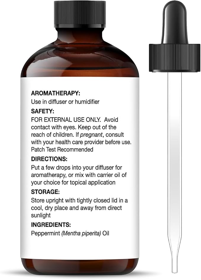 Majestic Pure Peppermint Essential Oil for Diffuser - 2 Fl Oz | 100% Natural Essentials Oils for Aromatherapy, Massage, Steam inhalation, Air Freshening, DIY, Soap and Candle Making