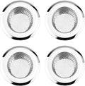 Drain Hair Catcher,Drain Stoper,Shower Drain Cover for Bathtub, Kitchen Sink Strainer, Stainless Steel Bathroom Sink, Drain Stopper with (4 PCS,2.7in)