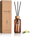 M&SENSE Reed Diffuser, Madagascar Vanilla, 6.3 oz Natural Essential Oil | Non-Toxic Organic, Long-Lasting Fragrance, Ideal for Living Room, Bedroom, Gifts for Women