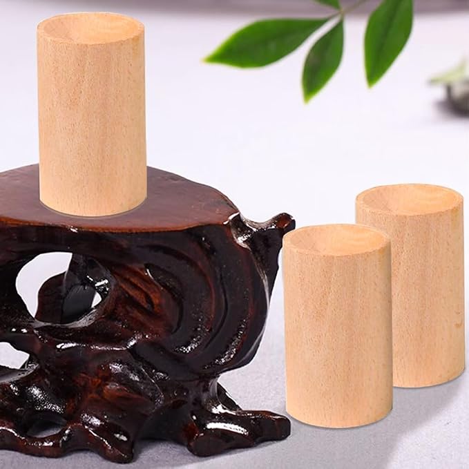 5 Pcs Wood Essential Oil Diffusers,Small Wood Fragrance DIffusers,Fragrance Retention,Wooden Aromatherapy Round Diffuser for Car,Home, Bathroom, Office, Toilet, Yoga Room, Sauna Room