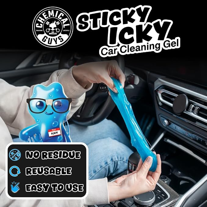 Chemical Guys, Sticky Icky Car Cleaning Gel, Apple & Strawberry, 4 Pack
