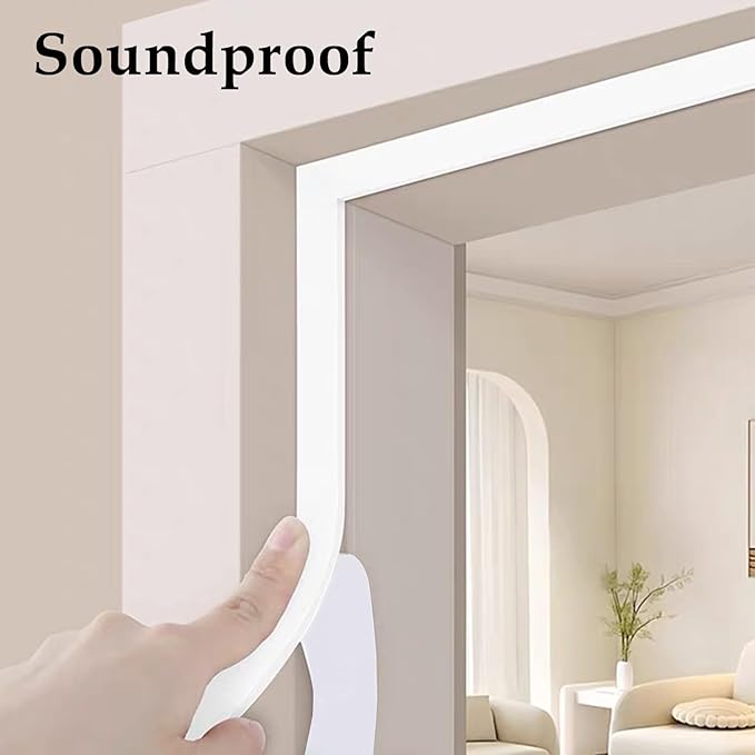 Weather Stripping Door Seal White,Self Adhesive Foam Tape,Window Insulation Weatherproof Gasket Tape for Doors and Windows,1.18 Inch Wide X 1/4 Inch Thick,2 Rolls Total 32.8Ft