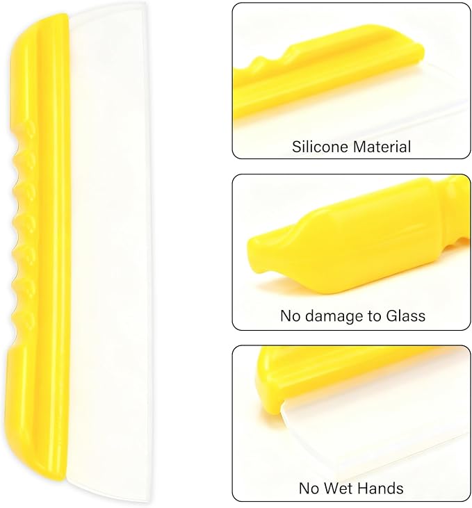 2 Pack 12inch car Squeegee,Silicone Squeegee,car Window Squeegee,Flexible T-Bar Water Blade for Car for Car Or Home Use,Washing,Wiping Glass, Mirror,Shower Doors