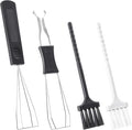 Quacc Keycap Remover Tool Set, 2 PCS Stainless Steel Keycap Pullers with 2 PCS Keyboard Brushes for Mechanical Keyboard
