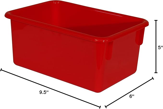 Wood Designs Cubby Storage Bin, Heavy Duty Plastic Containers for Kids Assorted Cubby Tray Set of 20