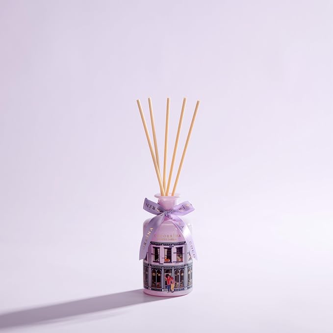 Reed Diffuser - Lavender Garden 6.76 fl oz Reed Diffuser with 8 Sticks Home Fragrance Bathroom Shelf Decor (Festive House Collection)