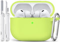 for AirPods Pro 3 Case 2025,Come with Cleaner Kit,Fluorescent Green | Silicone Protective Cover for Airpod Pro 3rd Generation Case with Keychain,for Women Men,One-Piece Design,Shockproof
