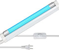 Coospider 6W UV Light Ozone Free, 253.7nm Sanitizer Lamp with Cord and Plug, UVC Lamp for Shoes/Closet/Cabinet/Bathroom 110V CTUV-6
