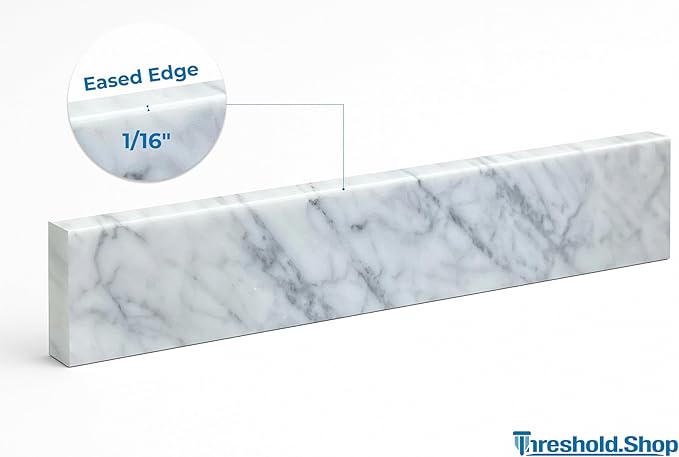 Bathroom Vanity Sink Backsplash/Sidesplash (Carrara Marble, 4" x 42")