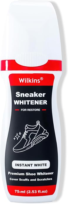 Wilkins Sneaker Whitener for Shoes - Restore Whiteness on Canvas, Leather, Foam and rubber (2.53 fl oz)