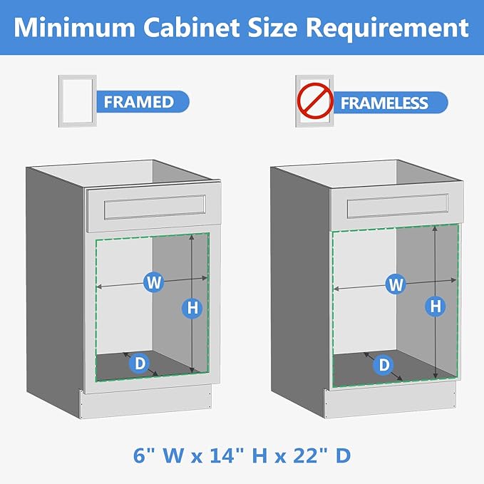 ROOMTEC 2 Tier Individual Pull Out Cabinet Organizer 5½"W x 21½"D, Slide Out Wood Shelves Organizers, Pull Out Drawers Organization and Storage for Kitchen Cabinet