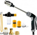 High Pressure Hose Nozzle, Jet Hose Nozzle High Pressure with Soap Dispenser, 3 Spray Modes 360° Rotating Pressure Washer Nozzle, Portable High Pressure Water Sprayer for Garden Hose, Car Patio Yard