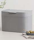 KAZAI. Compost Bin Kitchen 'Elin' | 1.2 GAL / 4.5L Countertop Compost Bin with Lid & Carbon Filter | Odor-Free, Dishwasher Safe, with Inner Bucket | Small Indoor Kitchen Composter | Stone-Gray