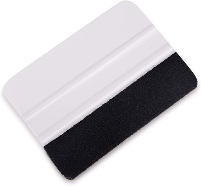 EHDIS 10pcs Vinyl Squeegee 4 Inch Car Vinyl Scraper Decal Applicator Window Tint Wallpaper Smoothing Tool with Black Fabric Felt Edge-White