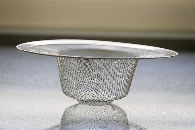 Evriholder Mesh Sink Drain Catcher, Secure Fit Strainer Prevents Clogging from Food and Hair, Stainless Steel, Ideal for Kitchen, Laundry and Disposals, 4.5-Inch, 2 Pack