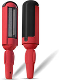 Dog Pet Hair Remover Roller - Reusable Lint Roller Pet Hair Removal Tool for Dog&Cats - Portable Sticky Lint Roller for Clothes, Couch, Bed, Car, Furniture – Travel-Friendly (Red/Black)