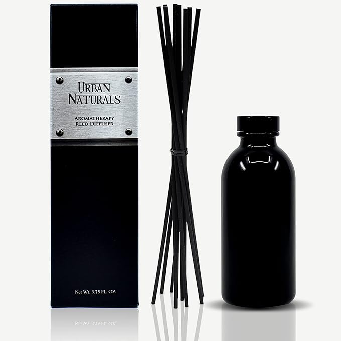 Reed Diffuser Set, Lavender Cedarwood - Bathroom Shelf Décor | Includes a Set of 8 Reed Sticks, All Natural Small Batch Formula, Support Small Business Made in The USA
