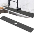 LOPNUR Faucet Mat for Kitchen Sink Cuttable, 29 Inch Extra Long Sink Splash Guard Behind Faucet, Super Absorbent Diatomite Sink Protector Mat, Bathroom Water Splash Guard Fast Dry, Easy to Cut, Grey