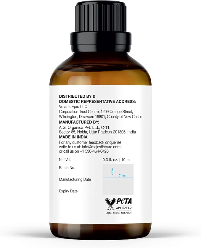 Majestic Pure Angelica Root Essential Oil for Diffuser - 0.3 Fl Oz | 100% Natural Essentials Oils Ideal for Humidifier, Air Freshening, Cleaning Home, Bath, Steam Inhalation and Massage