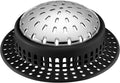 Aluvor Bathtub Drain Hair Catcher Shower Drain Cover Sink Drain Protector | Bathroom Sink & Bathtub Drain Strainer for Pop-Up & Regular Drains, Black