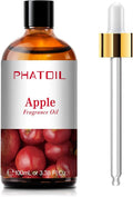 PHATOIL Apple Fragrance Oil for Diffuser Aromatherapy 3.38FL.OZ | Long Lasting Scented Oils For Humidifier, Air Freshener, DIY Soap Candle, Scent Project Making, Aroma Oil for Home Freshening