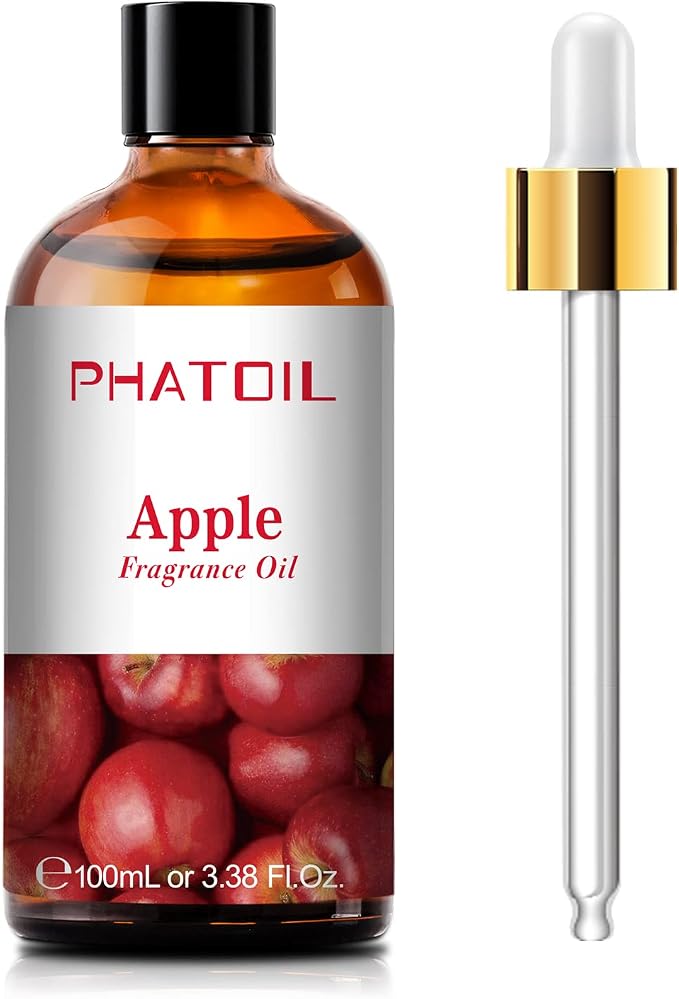PHATOIL Apple Fragrance Oil for Diffuser Aromatherapy 3.38FL.OZ | Long Lasting Scented Oils For Humidifier, Air Freshener, DIY Soap Candle, Scent Project Making, Aroma Oil for Home Freshening