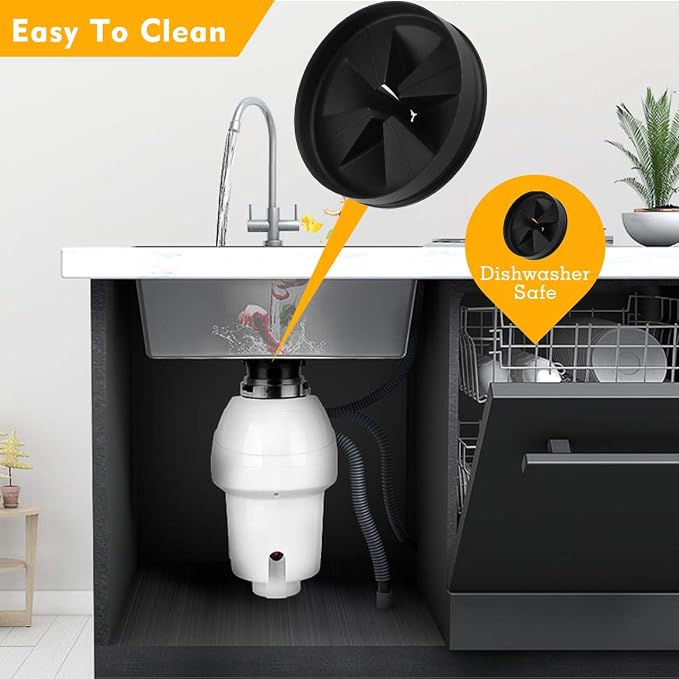 Sink Baffle, Replacement for Evolution, Garbage Disposal Splash Guards,Quite Collar,Drain Plugs,Disposer Accessories for Whirlaway, Waste King, Sinkmaster and GE Models (3.25inches)