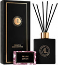Reed Diffuser - Fragrance Diffuser for Home - 5 oz. Oil Diffuser Sticks - Bathroom Diffuser Set- Oil Diffuser Reeds - Scent Sticks in Oil-Office Smell Good Stuff (Black, Fresh Linen)