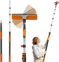 Buyplus 26Ft High Reach Squeegee for Window Cleaning Kit with 5 to 20 Foot Extension Pole, Extendable Window Cleaner Squeegee, Telescopic Window Washing Kit for Indoor/Outdoor High Window