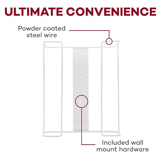 Dealmed 787235 Triple Wall Mount Glove Box Holder - Steel Organizer | Powder Coated Construction, 3 Dispenser Capacity, 11.5 W x 4.25 D x 14 H in, Open Wire Design, Fits Nitrile Latex Vinyl