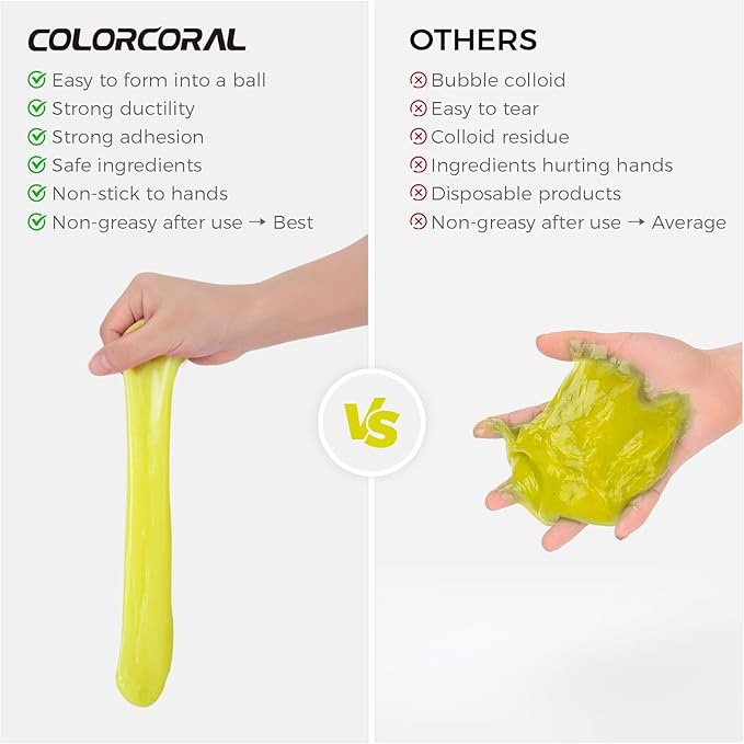 ColorCoral Cleaning Gel Universal Dust Cleaner for PC Keyboard Car Detailing Office Electronics Laptop Dusting Kit Computer Dust Remover, Computer Gaming Car Accessories, Gift for Men Women 160g | For PC Laptops, Office Electronics, Car Interior, Compu...