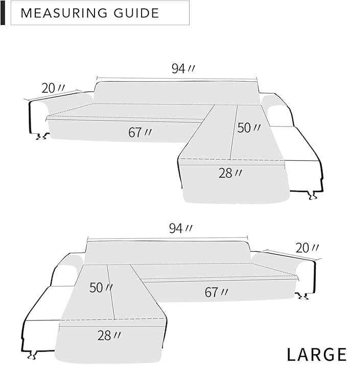 Easy-Going Sofa Slipcover L Shape Sofa Cover Sectional Couch Cover Furniture Protector Mat for Pets Dog Cat (Large,Pink/Pink)