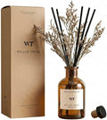 Flower Reed Diffuser Set Vanilla Cinnamon Scent for Bathroom Air Fresheners | 4.0 fl oz Essential Oils with Sticks Home Fragrance Defusers | House Bedroom Office Shelf Decor & Gift