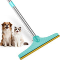 Carpet Rake for Pet Hair Removal - Reusable Pet Hair Remover, 45” Adjustable Long Handle Cat Dog Carpet Rake Scraper with Patented Design, Dog Hair Rake Brush for Rugs, Mats