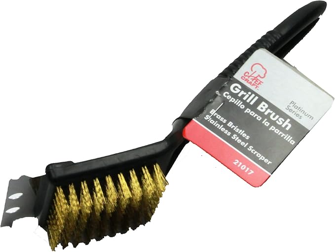 Chef Craft Select Plastic Handle Short Grill Brush, 9 Inches In Length, Black